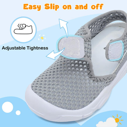 Toddler Sandals Boys Girls Wide Sandals Kids Water Sandal Shoes Lightweight Barefoot Summer Shoes for Beach Swim