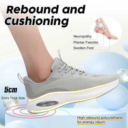 Wide Toe Box Shoes Women Air Cushion Road Running Shoes Extra Wide Width Sneakers