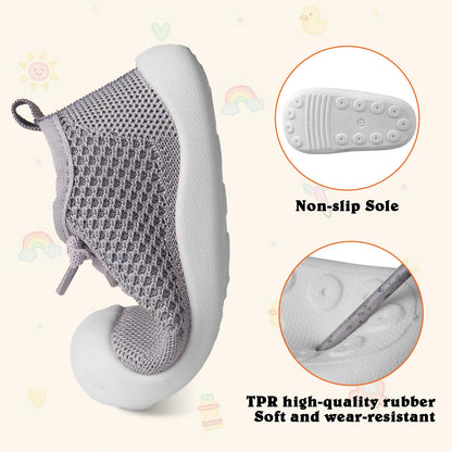 Baby Girl&Boy Toddler First Walking Shoes Barefoot Slip On Wide Toe Box Shoes