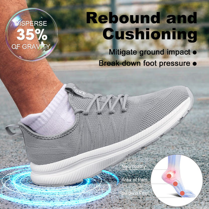 Wide Toe Box Shoes for Men Extra Wide Width Sneakers Non-Slip Ultra Light Wide Tennis Running Shoes