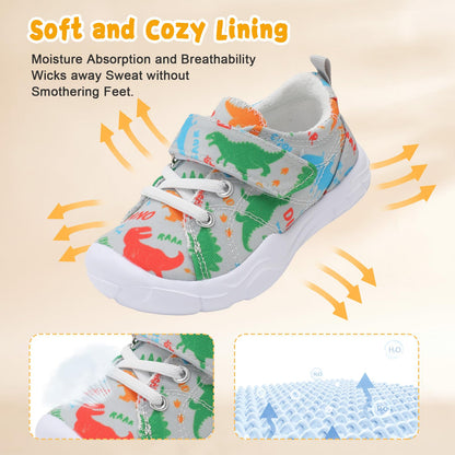 Kids Canvas Shoes Running Shoes for Girls Boys Wide Toe Box Barefoot Toddler Sneakers