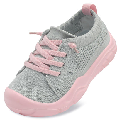 Toddler Shoes Girls Boys Wide Barefoot Shoes Kids Breathable Sneakers Slip on Tennis Shoe Lightweight Sneakers
