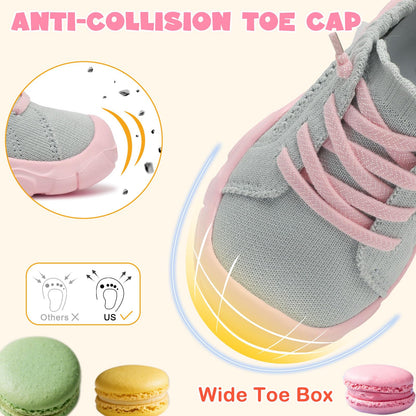 Toddler Shoes Girls Boys Wide Barefoot Shoes Kids Breathable Sneakers Slip on Tennis Shoe Lightweight Sneakers