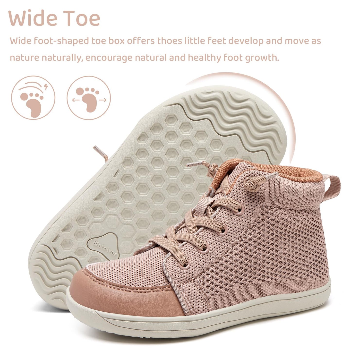 Toddler Little Kids Wide Barefoot Shoes Girls Boys Lightweight Boots