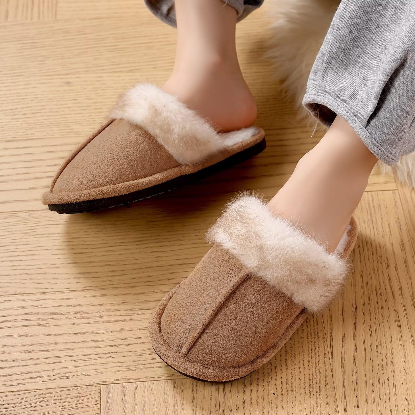 EQW Kids and Toddler Girls Slippers,House Shoes in Winter,Lightweight,Fluffy,Inddor Warmers