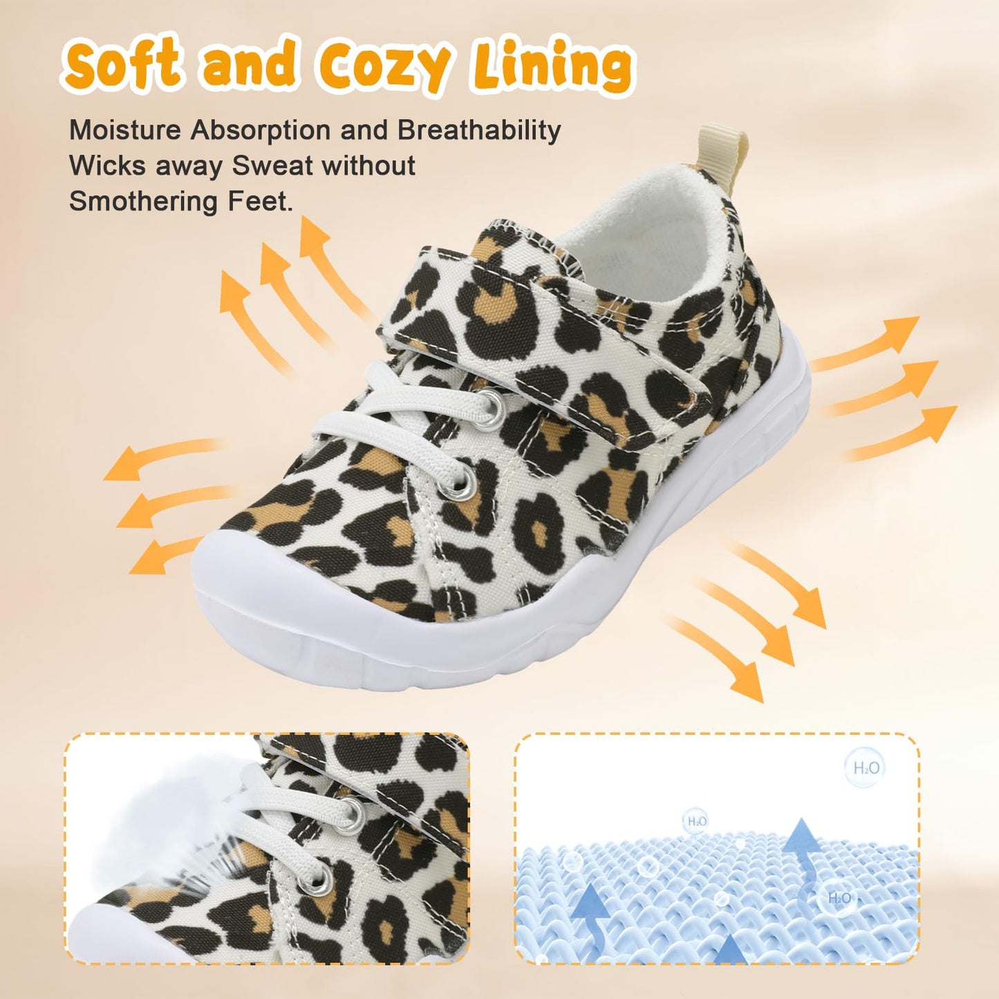 Kids Canvas Shoes Running Shoes for Girls Boys Wide Toe Box Barefoot Toddler Sneakers