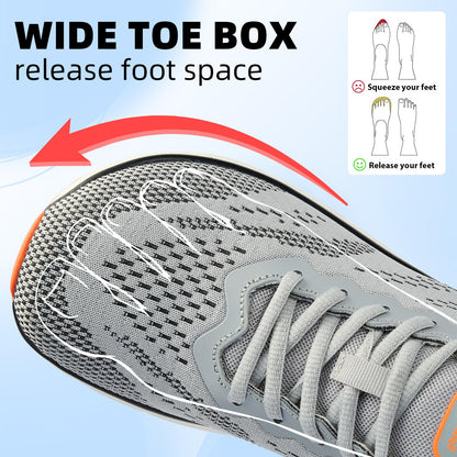 Wide Toe Box Shoes for Men Cushioned Road Running Shoe Non Slip Mens