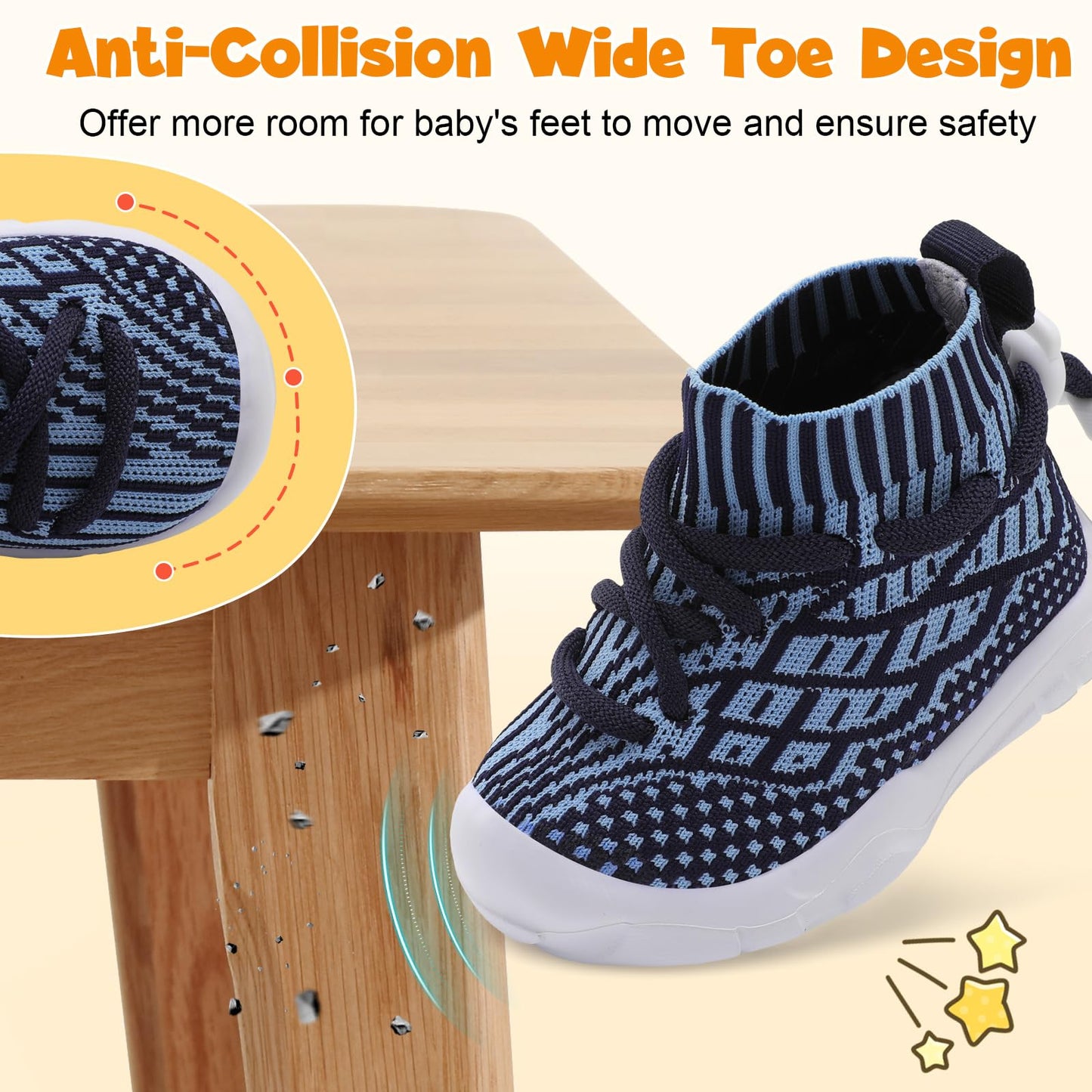 Toddler Shoes High Top Sneakers for Boys Girls Barefoot Wide Walking Tennis Shoes