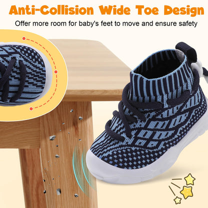 Toddler Shoes High Top Sneakers for Boys Girls Barefoot Wide Walking Tennis Shoes