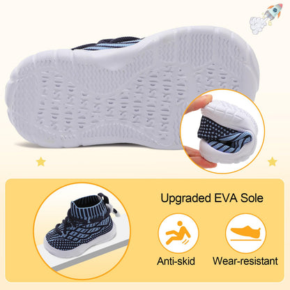 Toddler Shoes High Top Sneakers for Boys Girls Barefoot Wide Walking Tennis Shoes