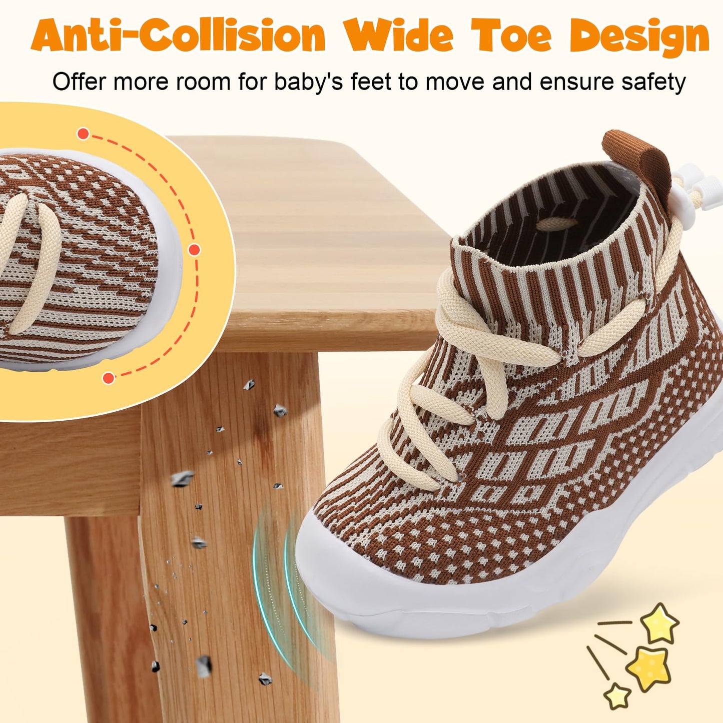 Toddler Shoes High Top Sneakers for Boys Girls Barefoot Wide Walking Tennis Shoes