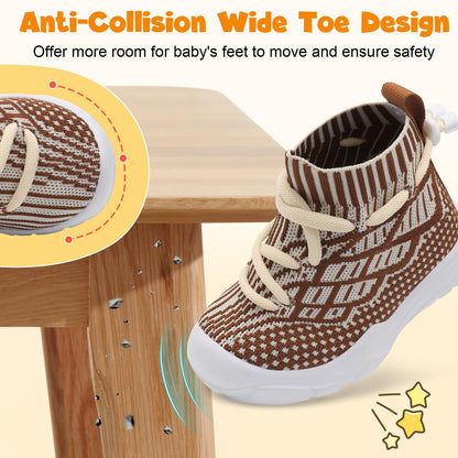 Toddler Shoes High Top Sneakers for Boys Girls Barefoot Wide Walking Tennis Shoes