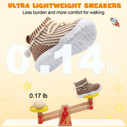 Toddler Shoes High Top Sneakers for Boys Girls Barefoot Wide Walking Tennis Shoes
