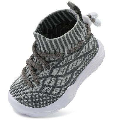 Toddler Shoes High Top Sneakers for Boys Girls Barefoot Wide Walking Tennis Shoes