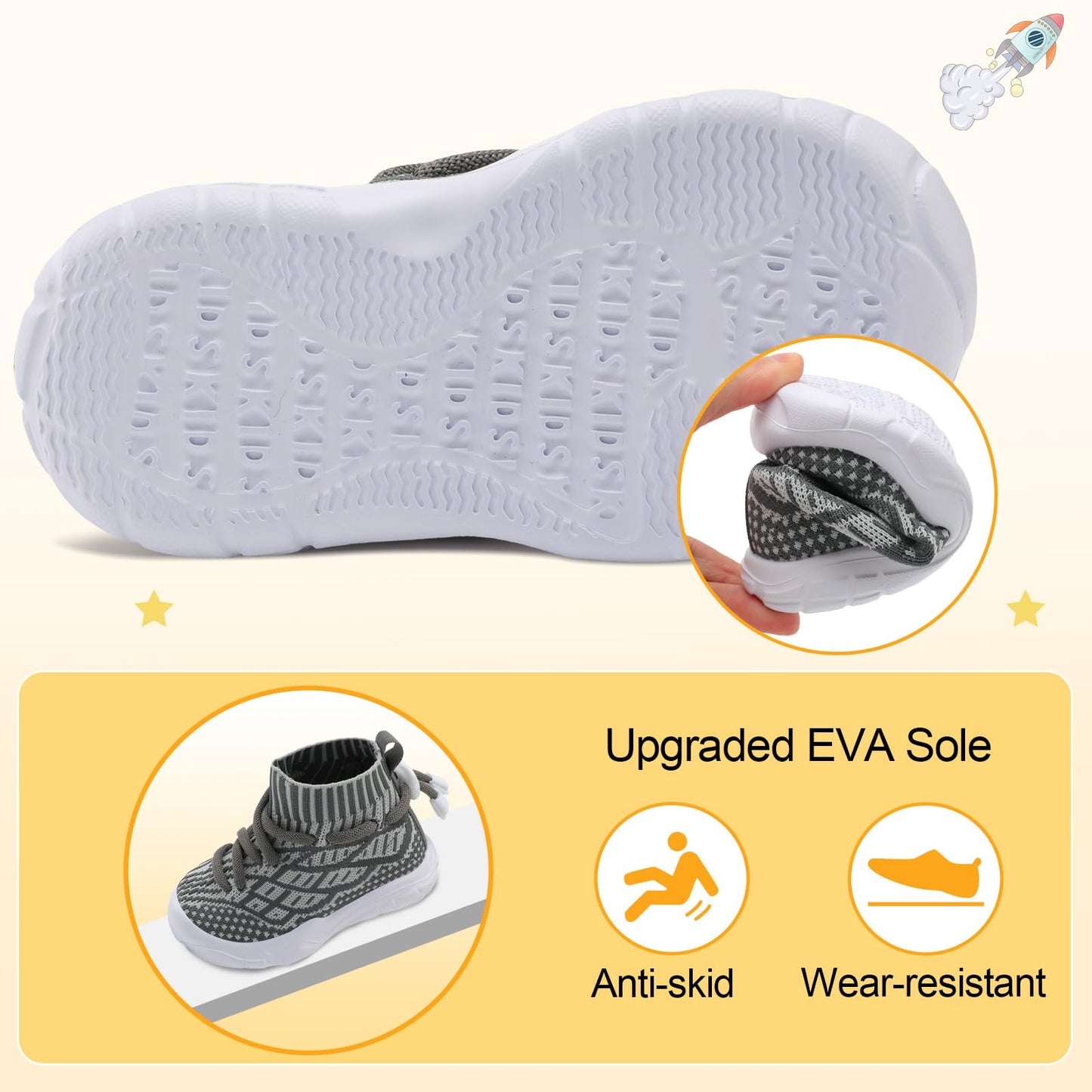 Toddler Shoes High Top Sneakers for Boys Girls Barefoot Wide Walking Tennis Shoes