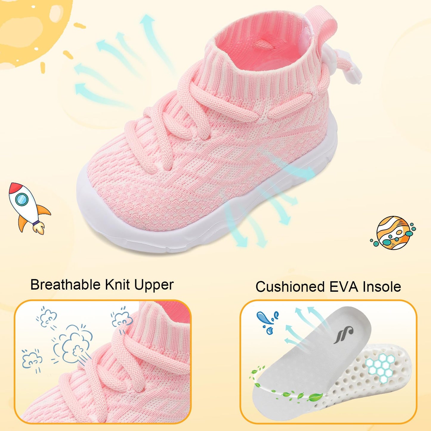 Toddler Shoes High Top Sneakers for Boys Girls Barefoot Wide Walking Tennis Shoes