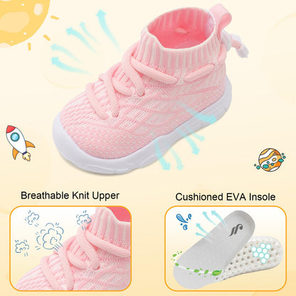 Toddler Shoes High Top Sneakers for Boys Girls Barefoot Wide Walking Tennis Shoes