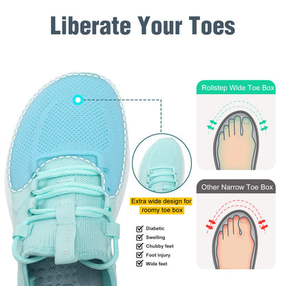 Wide Toe Box Shoes Women Extra Wide Width Sneakers