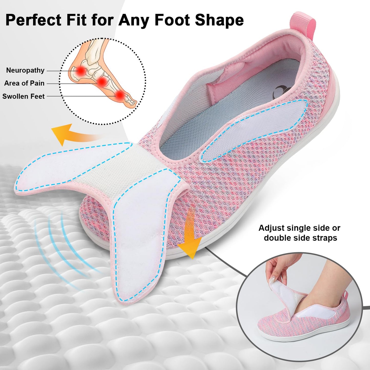 Womens Walking Shoes Comfortable Wide Diabetic Shoes