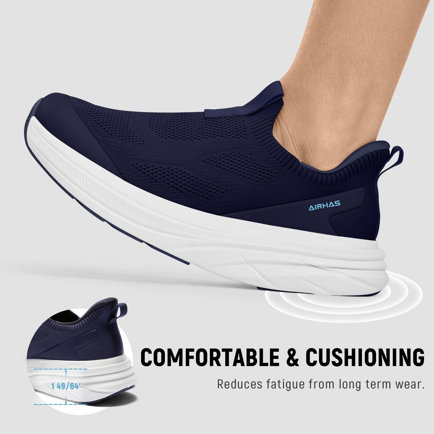 Wide Toe Box Walking Shoes Slip On Breathable Sneakers for Women
