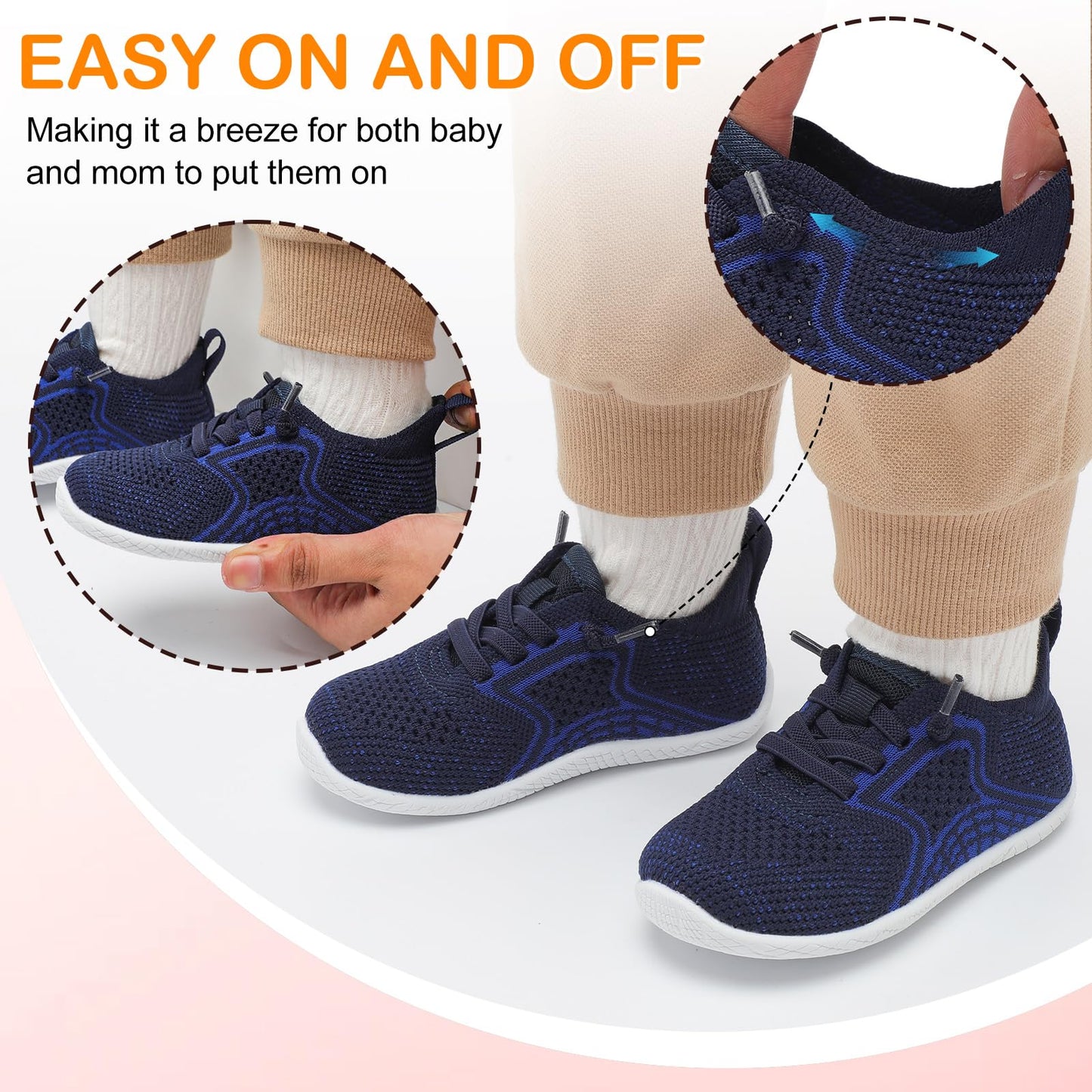 Toddler Barefoot Boys Girls Tennis Shoes