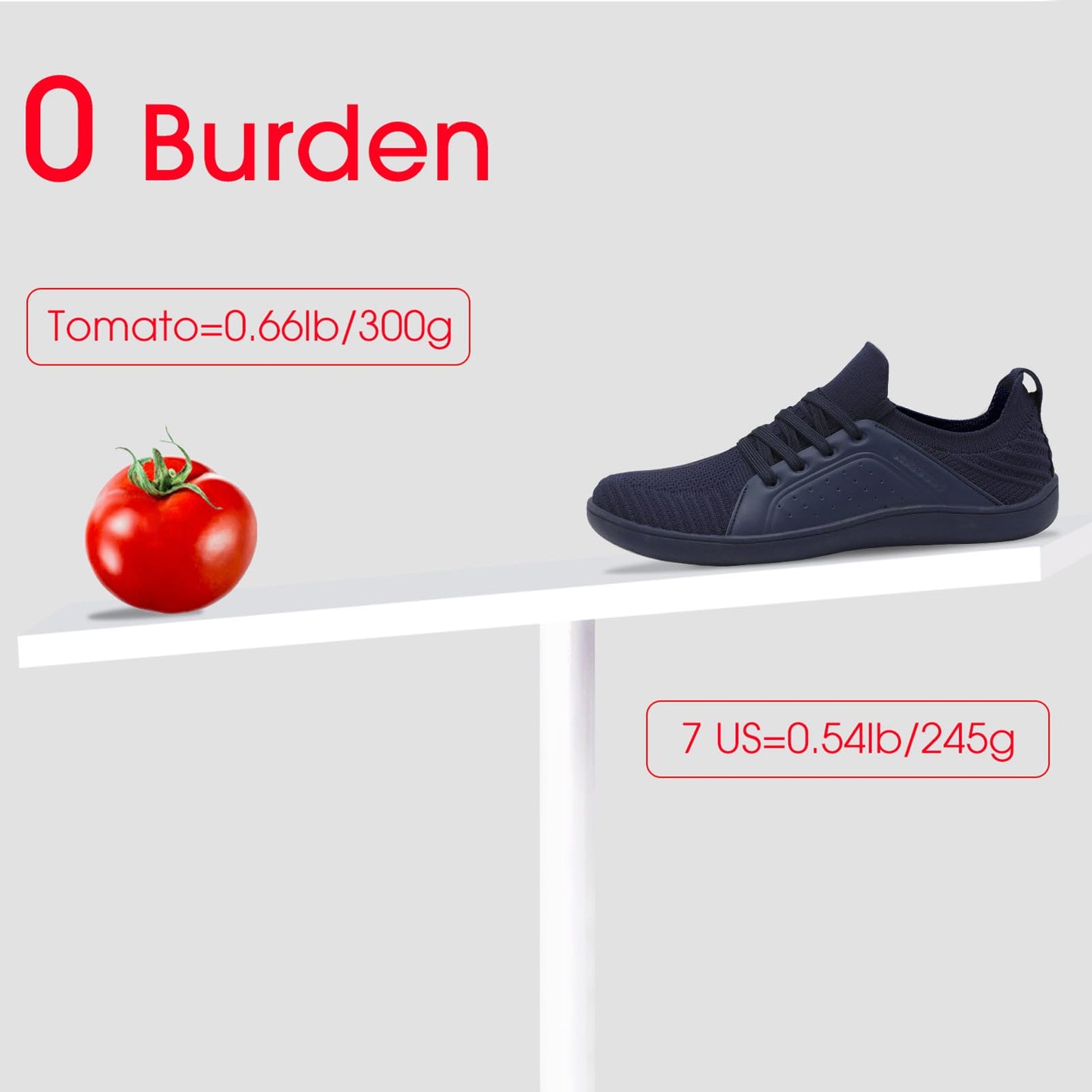relxfeet Men's Barefoot Shoes Minimalist Cross-Trainer Shoes Wide Toe Walking Shoes