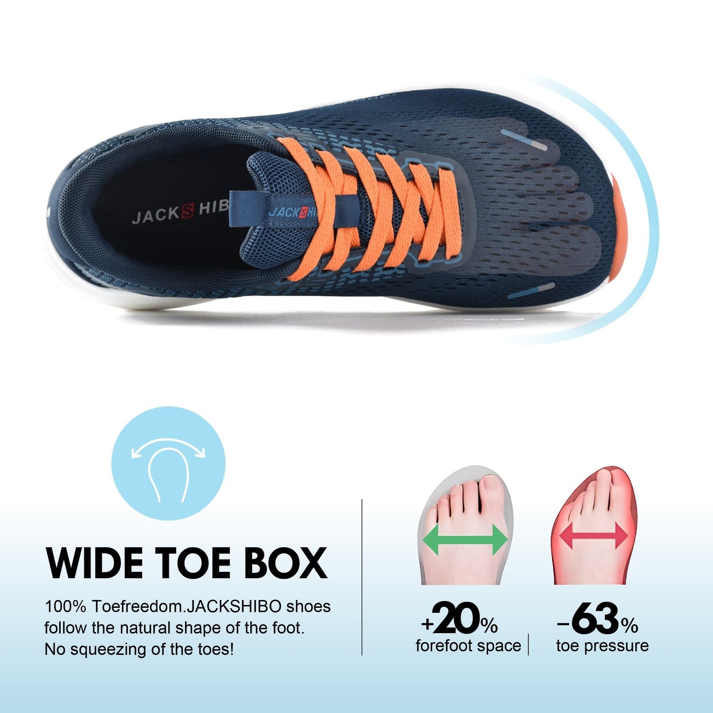 Wide Toe Box Shoes for Men Arch Support Shoes