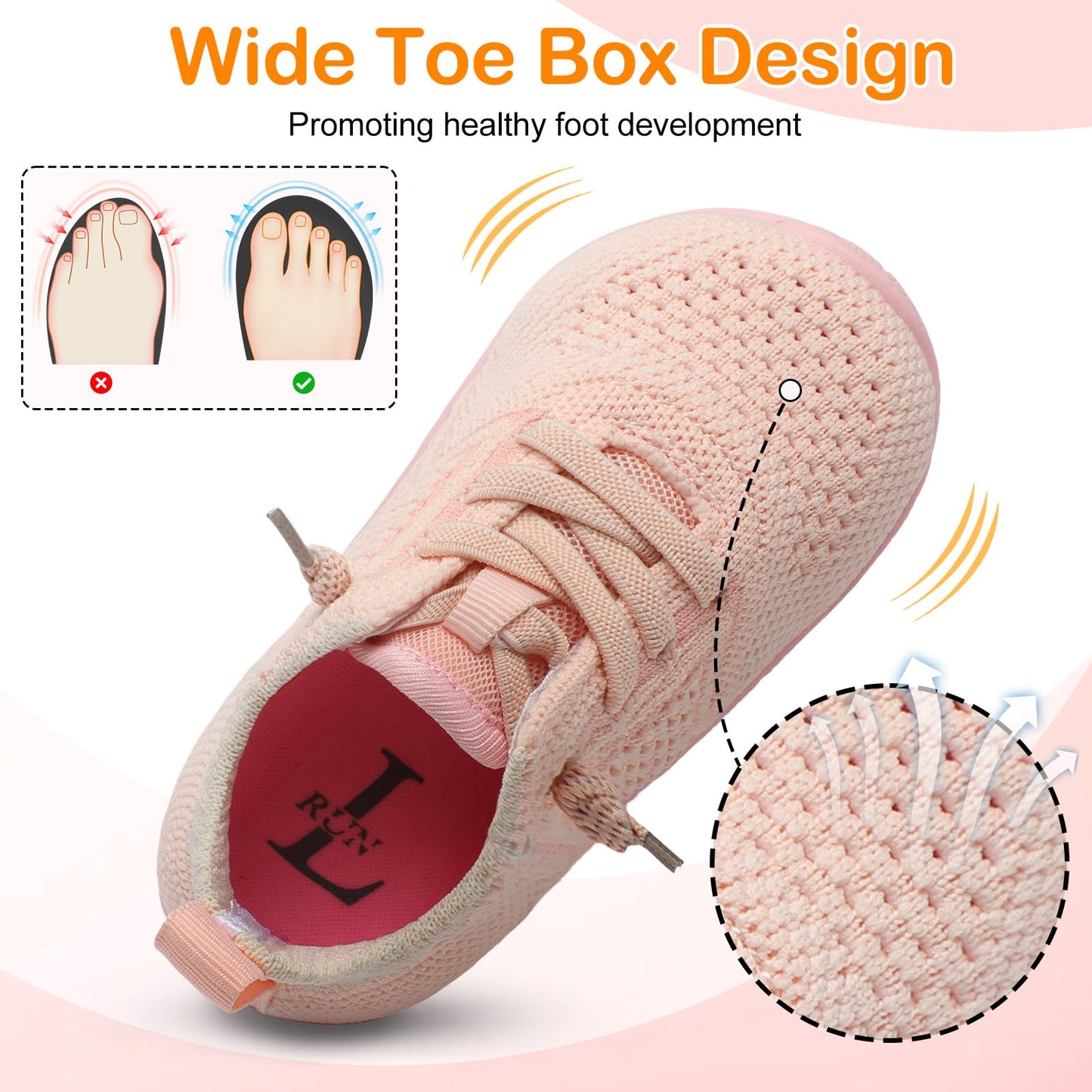 Toddler Barefoot Boys Girls Tennis Shoes