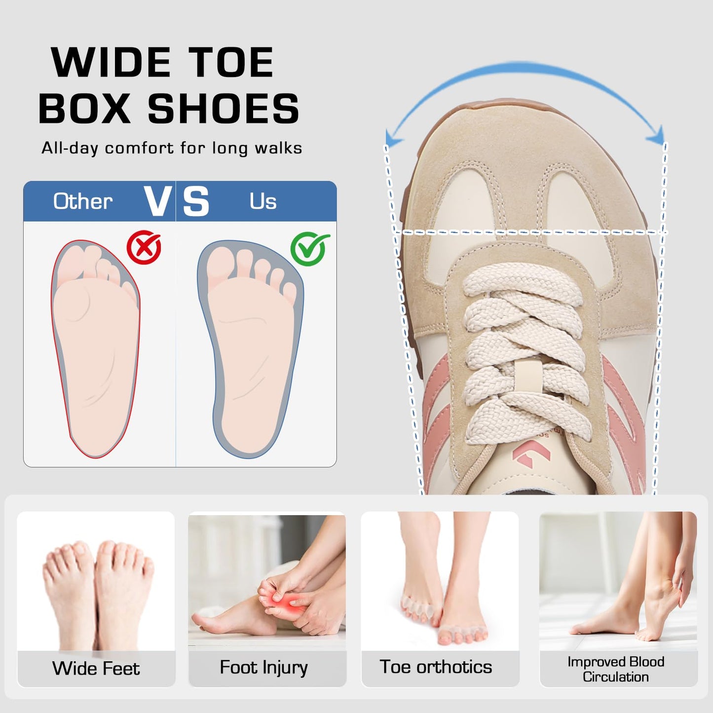Wide Toe Box Shoes for Women