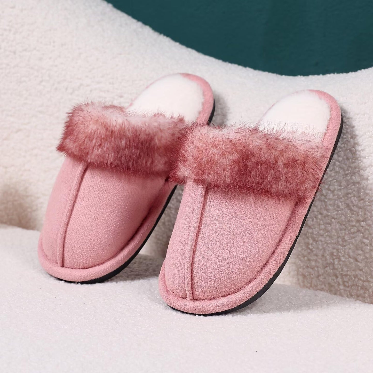 EQW Kids and Toddler Girls Slippers,House Shoes in Winter,Lightweight,Fluffy,Inddor Warmers