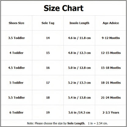 Toddler Baby Sneakers Rubber Sole Cartoon Shoes
