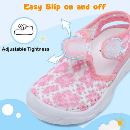 Toddler Sandals Boys Girls Wide Sandals Kids Water Sandal Shoes Lightweight Barefoot Summer Shoes for Beach Swim