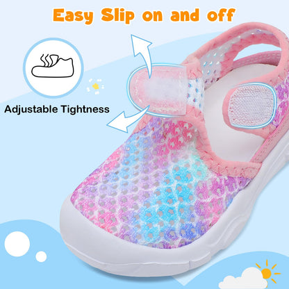 Toddler Sandals Boys Girls Wide Sandals Kids Water Sandal Shoes Lightweight Barefoot Summer Shoes for Beach Swim