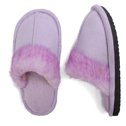 EQW Kids and Toddler Girls Slippers,House Shoes in Winter,Lightweight,Fluffy,Inddor Warmers