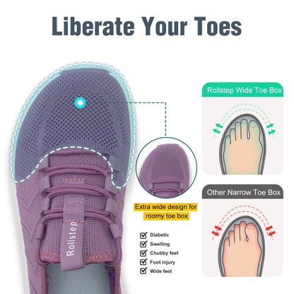 Wide Toe Box Shoes Women Extra Wide Width Sneakers
