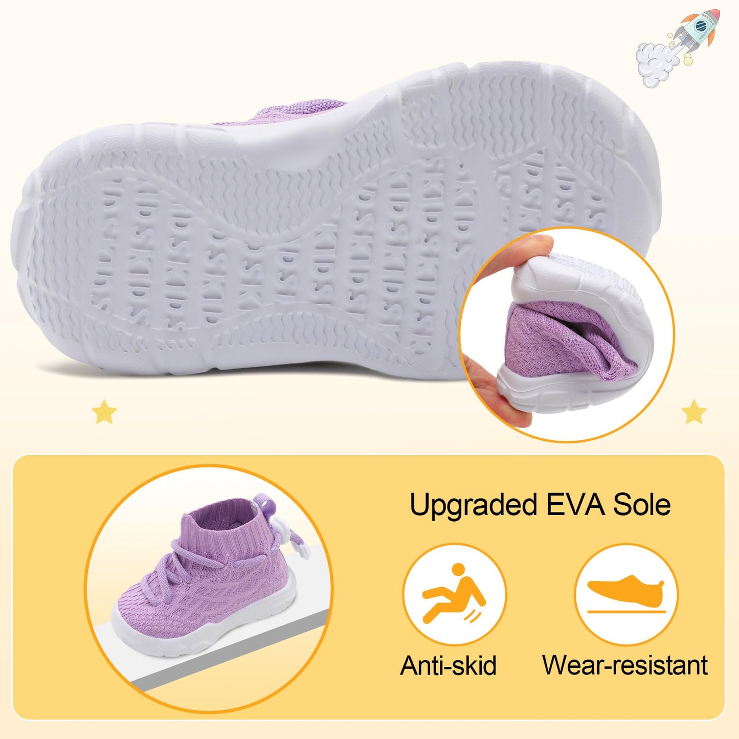 Toddler Shoes High Top Sneakers for Boys Girls Barefoot Wide Walking Tennis Shoes