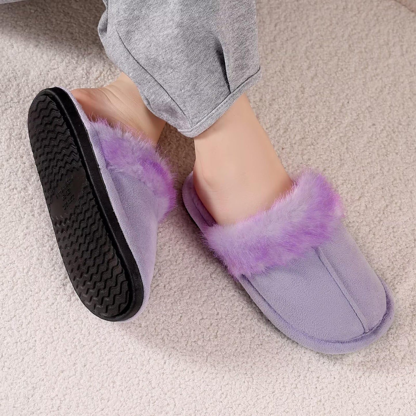 EQW Kids and Toddler Girls Slippers,House Shoes in Winter,Lightweight,Fluffy,Inddor Warmers