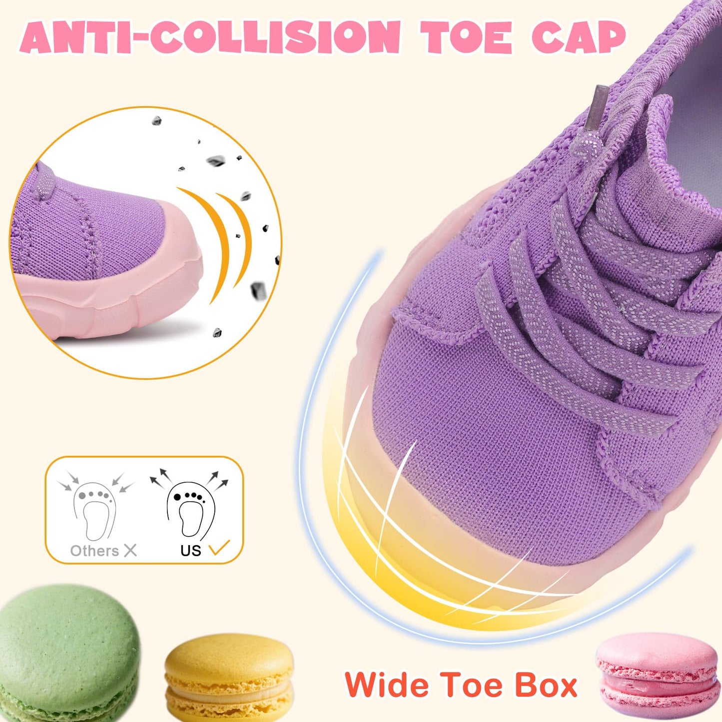 Toddler Shoes Girls Boys Wide Barefoot Shoes Kids Breathable Sneakers Slip on Tennis Shoe Lightweight Sneakers
