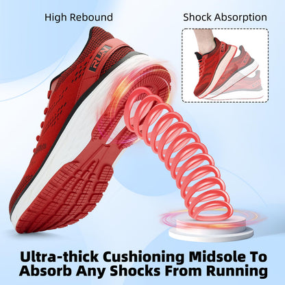 Wide Toe Box Shoes for Men Cushioned Road Running Shoe Non Slip Mens