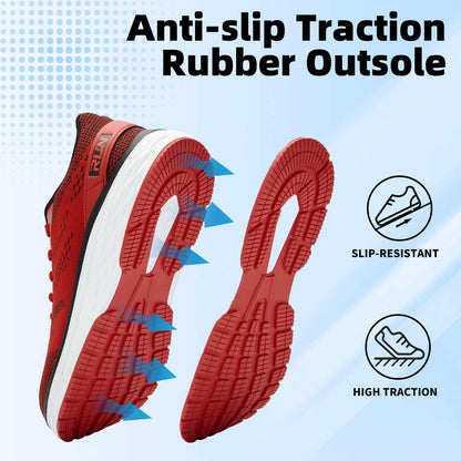 Wide Toe Box Shoes for Men Cushioned Road Running Shoe Non Slip Mens