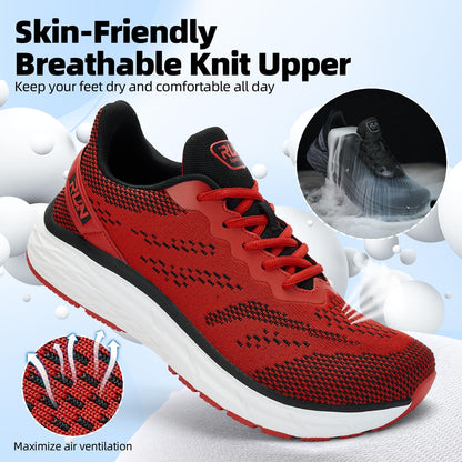Wide Toe Box Shoes for Men Cushioned Road Running Shoe Non Slip Mens