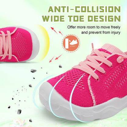 Toddler Shoes for Boys Girls Slip on Sneakers Wide Toe Walking Shoes
