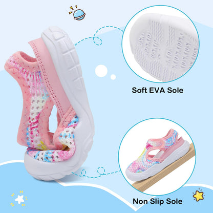 Toddler Sandals Boys Girls Wide Sandals Kids Water Sandal Shoes Lightweight Barefoot Summer Shoes for Beach Swim