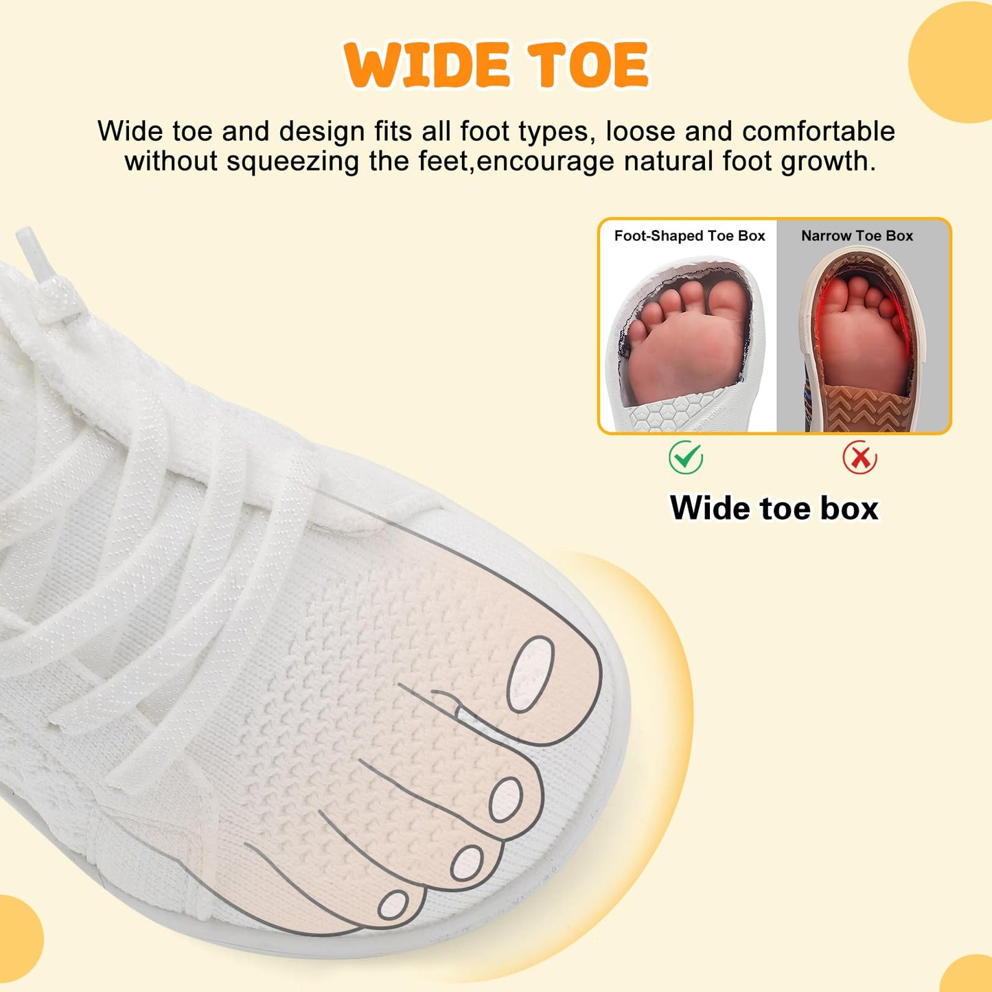 Toddler Shoes Girls Boys Wide Barefoot Shoes