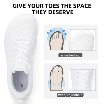 Wide Toe Box Shoes for Men - Wide Width Walking Shoes Comfortable Athletic Running Tennis