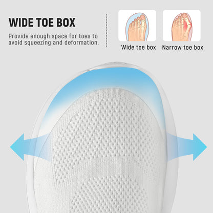 Wide Toe Box Walking Shoes Slip On Breathable Sneakers for Women