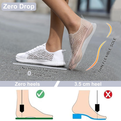 Wide Toe Box Shoes Zero Drop Non Slip Extra Wide Width Fashion Sneakers Ultra Light Breathable Walking Shoes Casual Sneakers for Travel Work Trainers