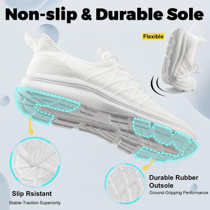 Wide Toe Box Shoes for Men Extra Wide Width Sneakers Non-Slip Ultra Light Wide Tennis Running Shoes