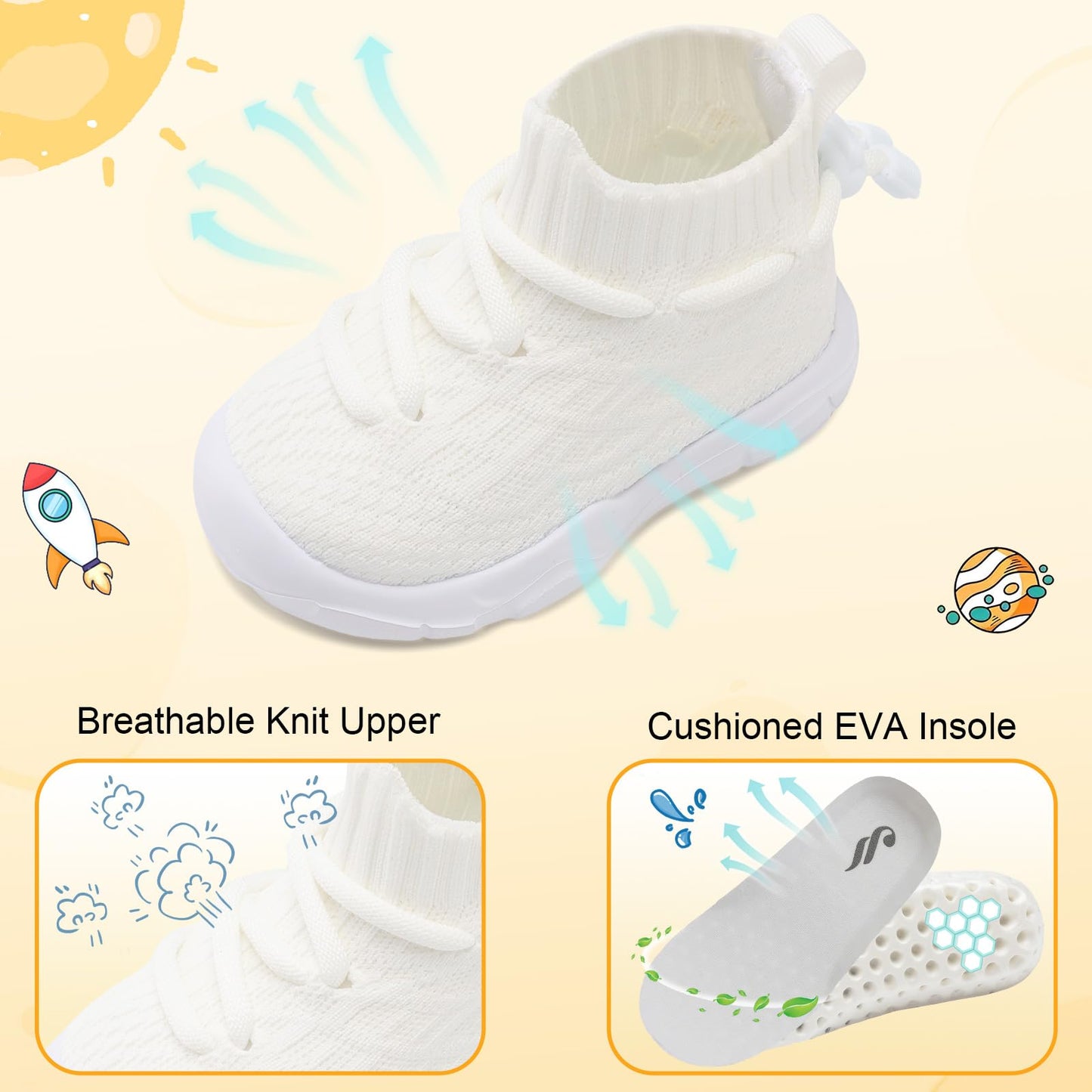Toddler Shoes High Top Sneakers for Boys Girls Barefoot Wide Walking Tennis Shoes