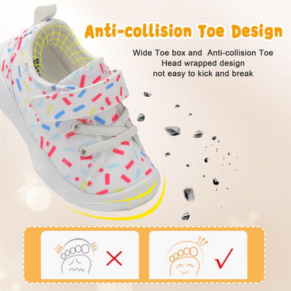 Kids Canvas Shoes Running Shoes for Girls Boys Wide Toe Box Barefoot Toddler Sneakers